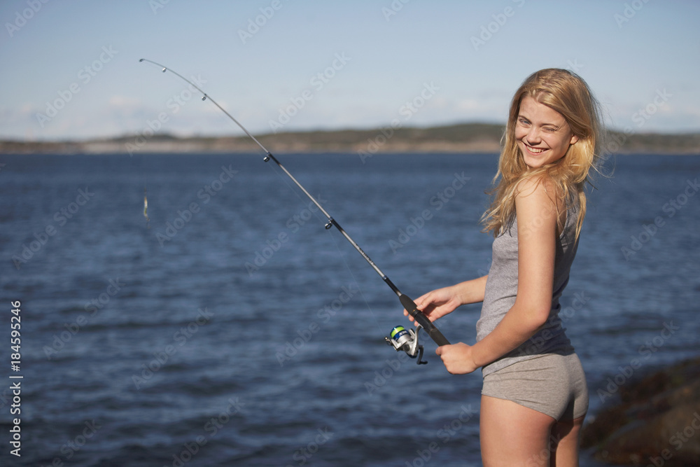 Young woman by sea Young woman by sea