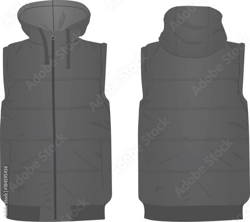 Grey puffer. vector illustration