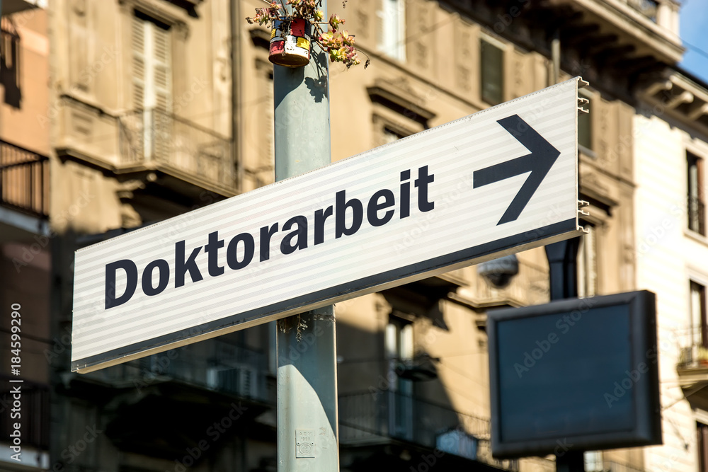 Schild 219 - Doktorarbeit