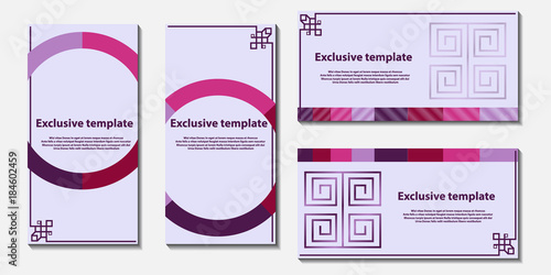 Vector abstract design banner. Exclusive web template