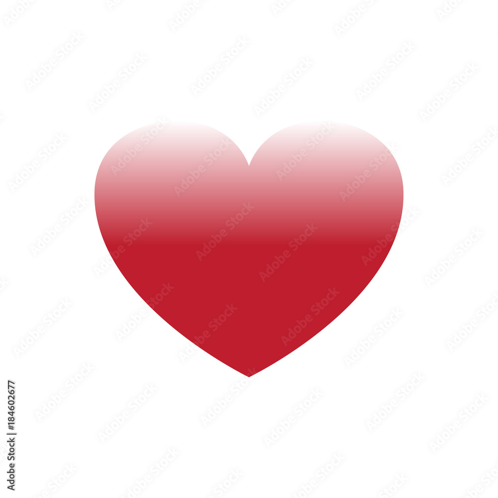 Illustration with a red valentine heart Illustration with a red valentine heart