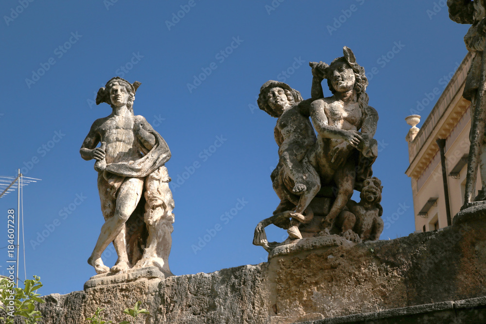 Bagheria, Sicily, Italy. Exotic sculptures (XVIII cent.) at Villa Palagonia Bagheria, Sicily, Italy. Exotic sculptures (XVIII cent.) at Villa Palagonia