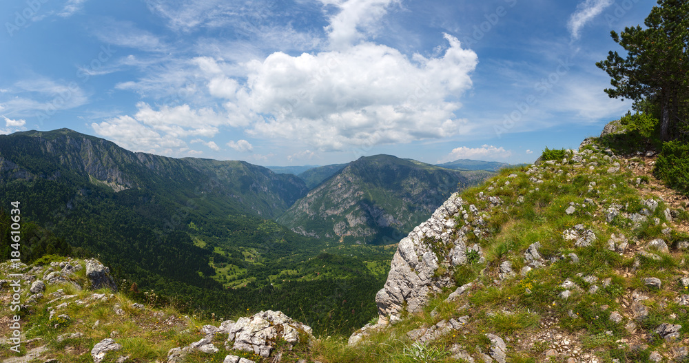 Mountains and canyon in Durmitor, Montenegro