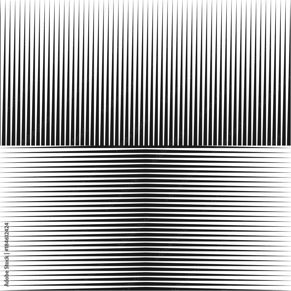 Obraz premium Abstract halftone stripes background. Vector geometric pattern. Modern design black and white background.
