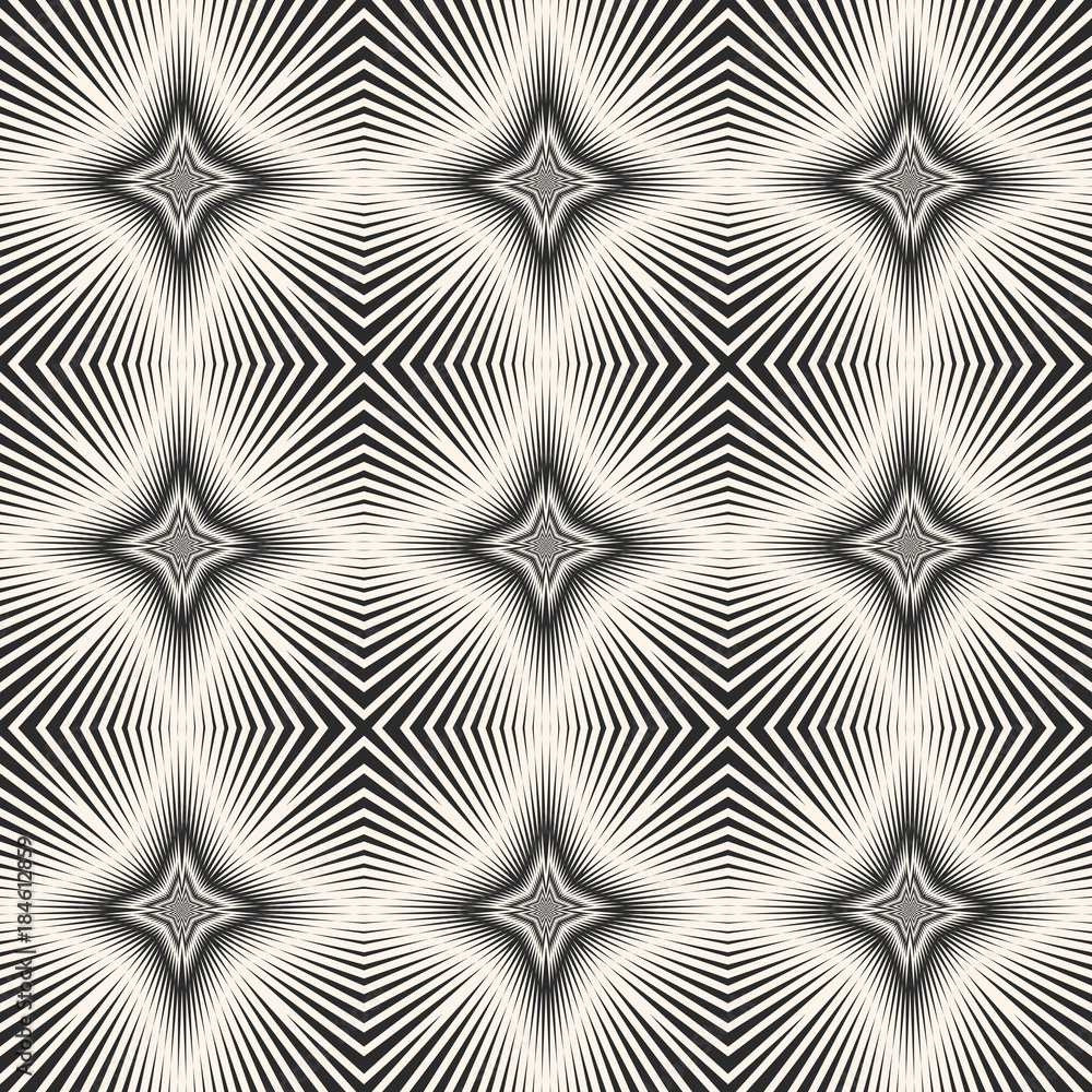 Vector striped seamless pattern with diagonal cross lines, angled shapes, stars Vector striped seamless pattern with diagonal cross lines, angled shapes, stars