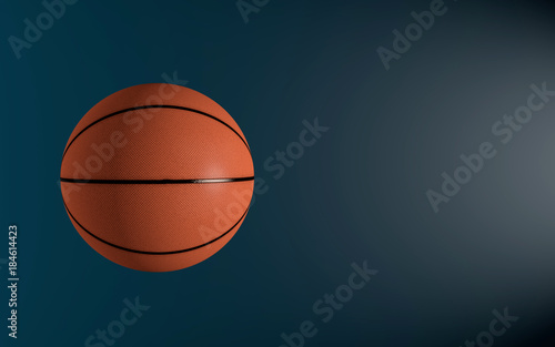 basketballl isolated on the dark background 3d render