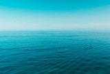 Sea Ocean And Blue Clear Sky Background