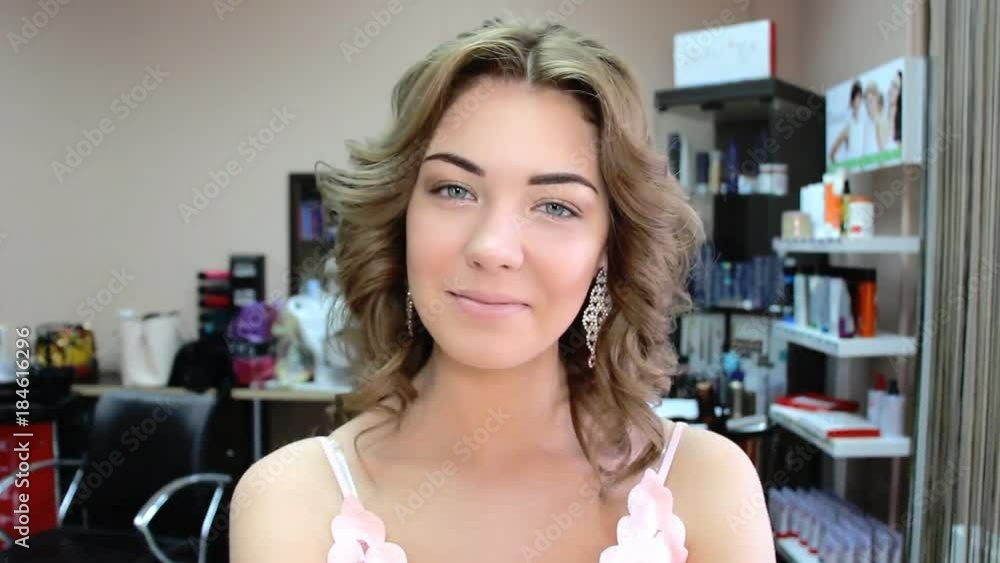 Girl posing on the make-up Girl posing on the make-up