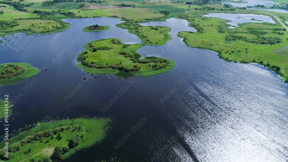 flight over lakes and meadows land flight over lakes and meadows land
