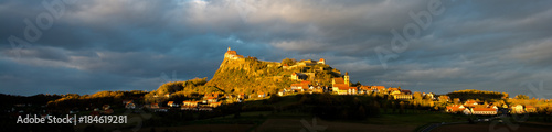 Riegersburg in Österreich bei Sonnenuntergang photo