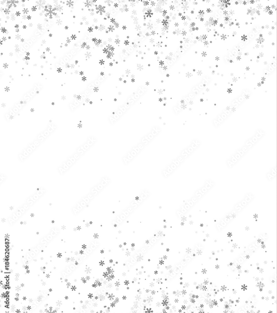 Gray snowflakes on white background Gray snowflakes on white background