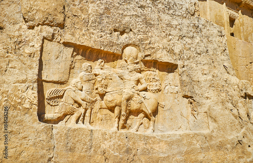 Ancient art in Naqsh-e Rustam Necropolis, Iran photo