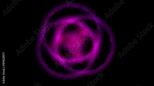 4K Ultraviolet Magical Orb Spin on a Black Screen Background loop