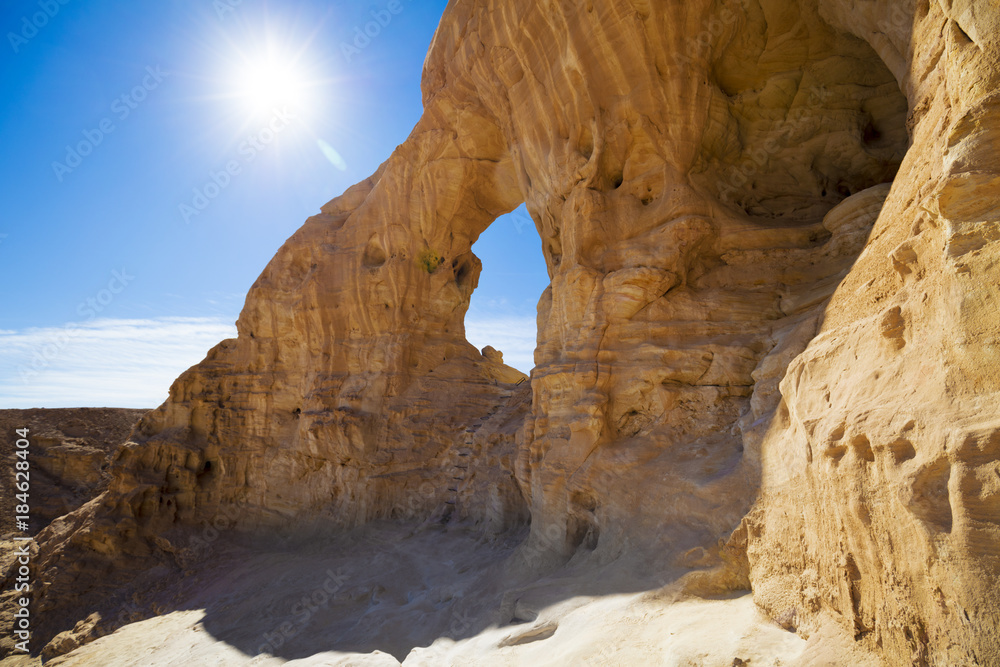 Arch in the rock. Timna Park. Israel