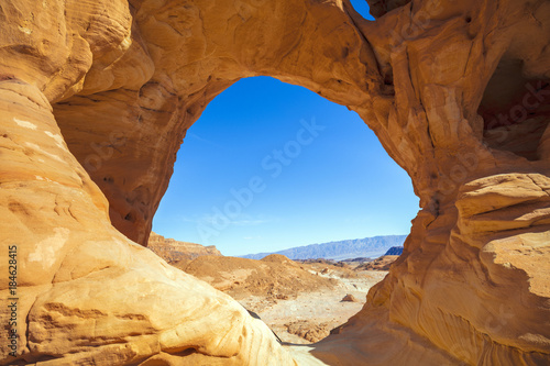 Arch in the rock. Timna Park. Israel photo