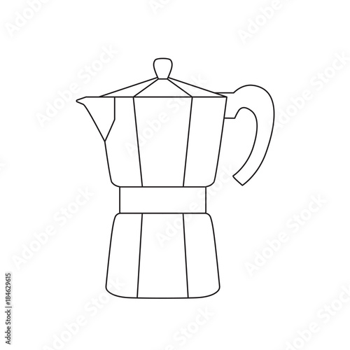 coffee percolator, maker, moka icon- vector illustration