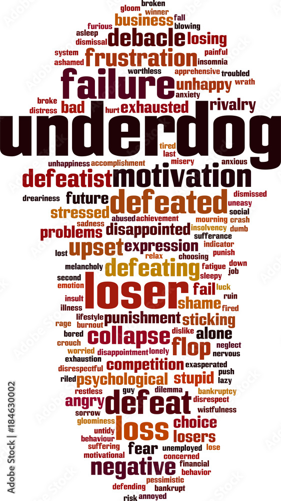 Obraz premium Underdog word cloud