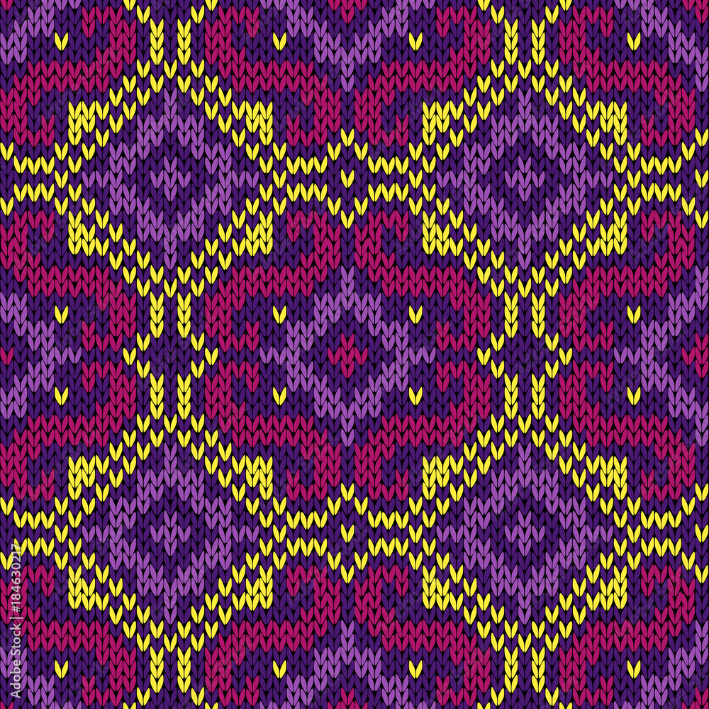 Knitted Ornate Orient Seamless Pattern