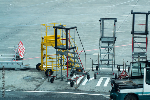 Mobile ladders at the airport