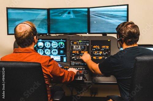 Flight simulator photo