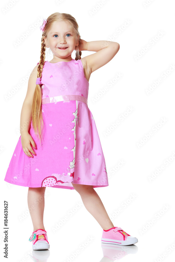 Fashionable little girl in a dress Fashionable little girl in a dress