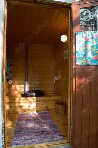 Composting toilet, typical outhouse in Finland photo