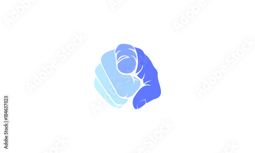 Blue point finger logo template
