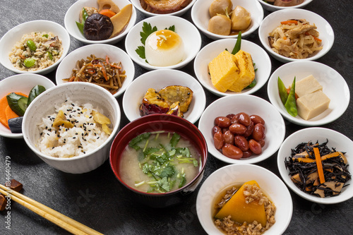 和食 ご飯のおかず集 Side dishes of rice japanese food