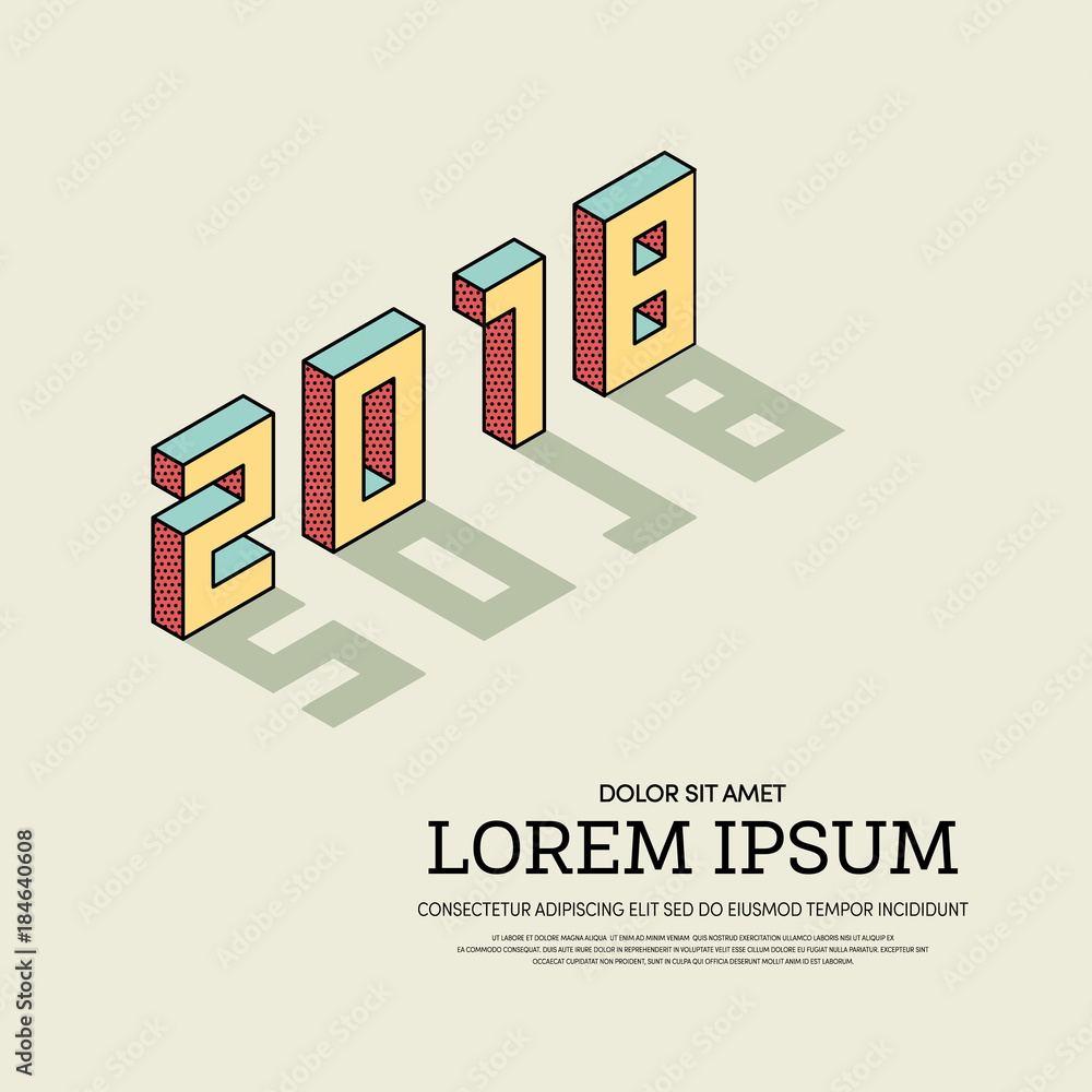 Happy New Year 2018 greeting card background Happy New Year 2018 greeting card background