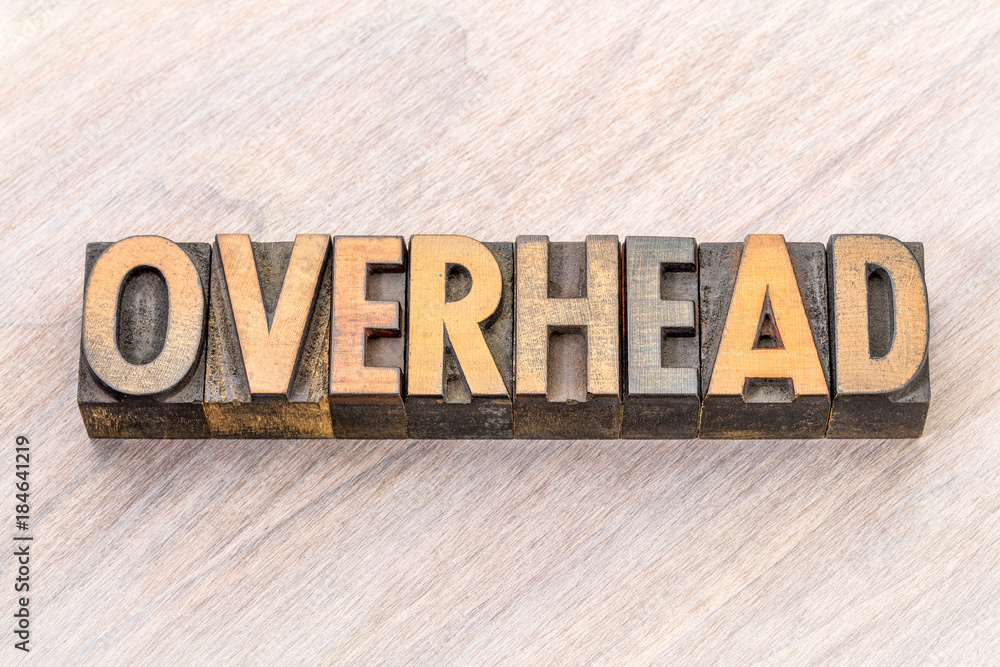 Fototapeta premium overhead word abstract in wood type