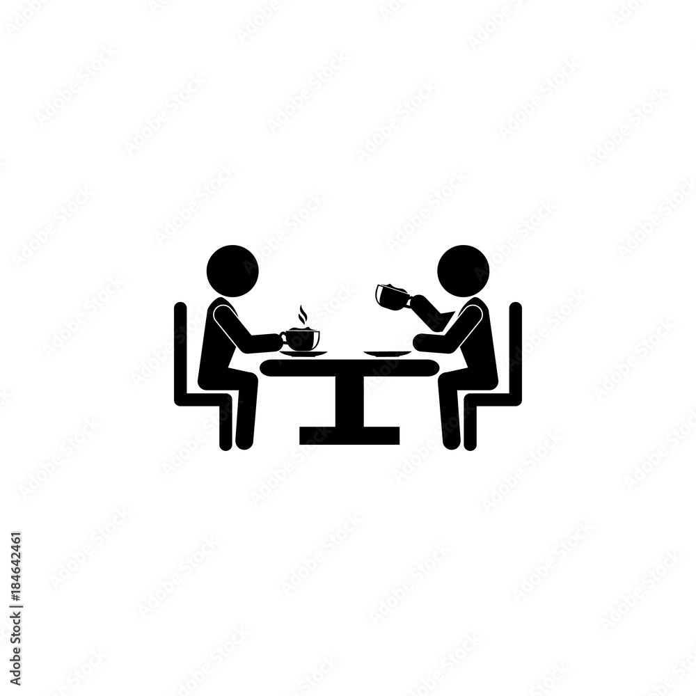 two at a table drinking coffee icon. Breakfast Icon. Premium quality graphic design. Signs, symbols collection, simple icon for websites, web design, mobile app two at a table drinking coffee icon. Breakfast Icon. Premium quality graphic design. Signs, symbols collection, simple icon for websites, web design, mobile app