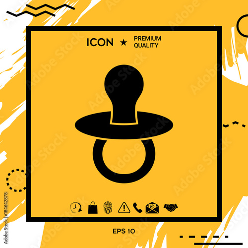Baby pacifier -  icon