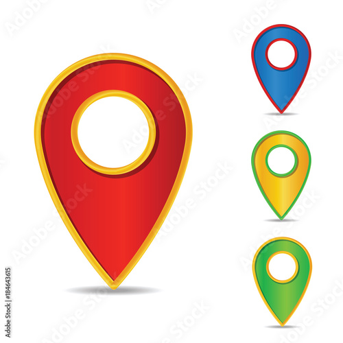 Free Download Set of round map pointers - GFXLoad
