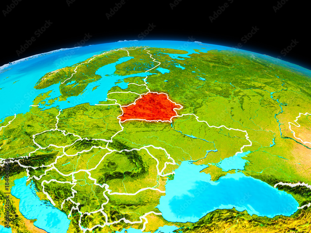 Belarus in red