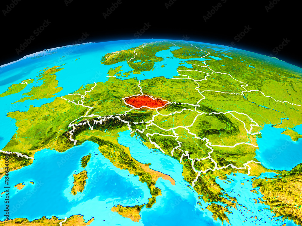 Czech republic in red