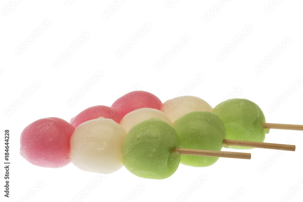 三色団子　白抜き