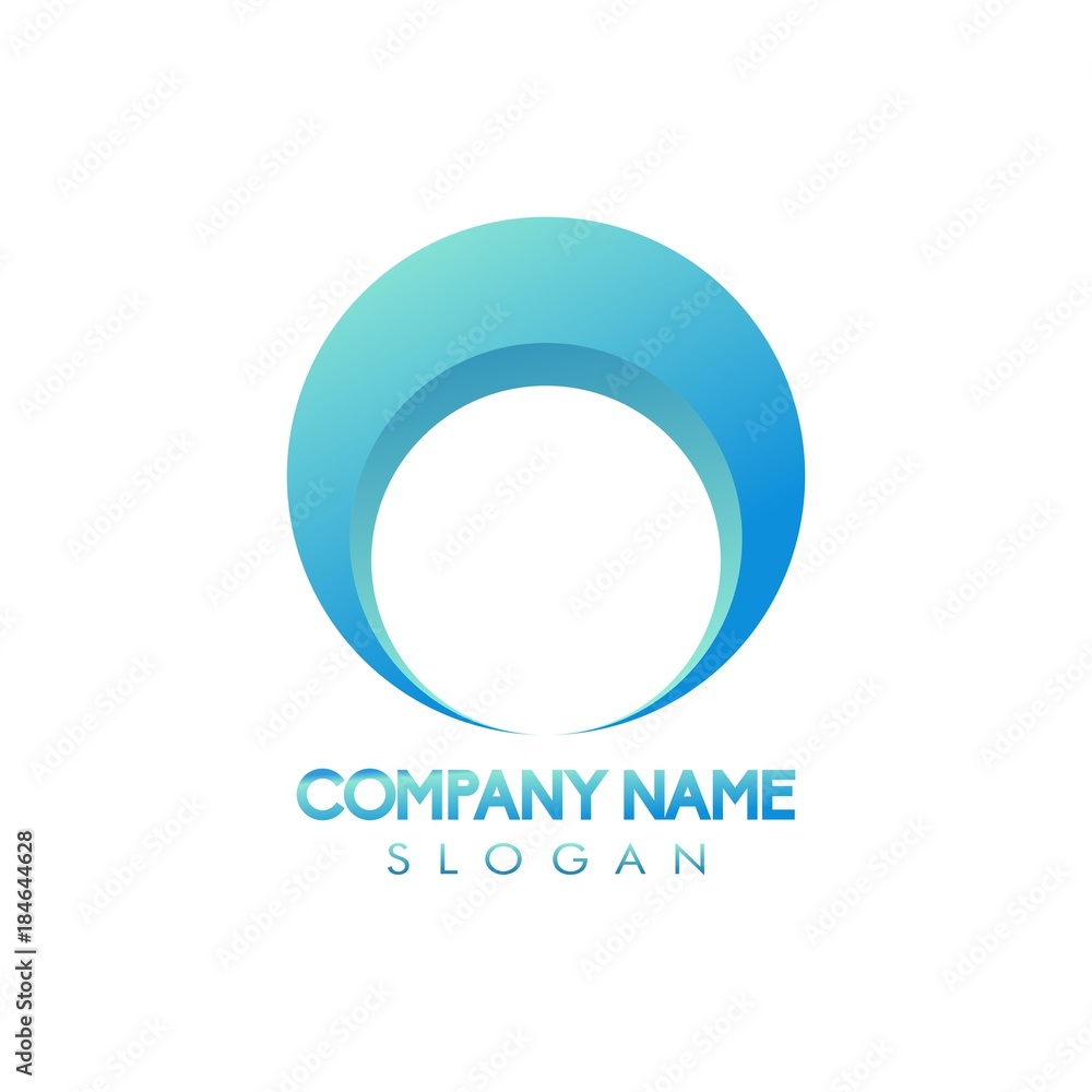 Circle ring logo design concept vector for company identity Circle ring logo design concept vector for company identity