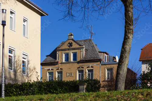 buildungs and architecture details of historical city in south germany photo