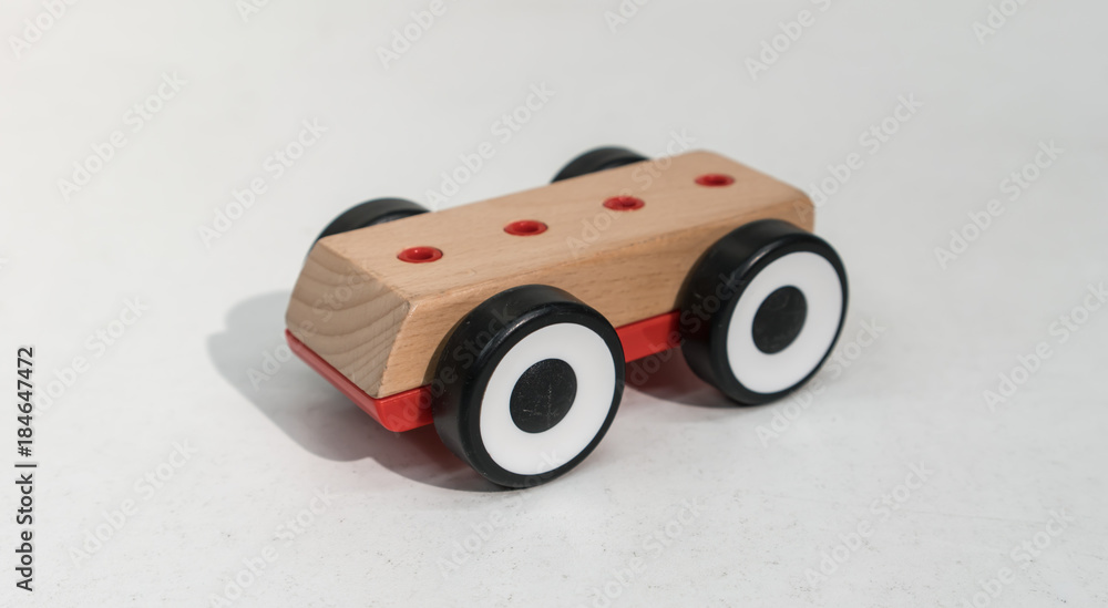 wooden toy cars isolated on white background wooden toy cars isolated on white background