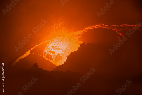 Erte Ale Volcano in Ethiopia. Active basaltic shield volcano in the Afar Region of northeastern Ethiopia