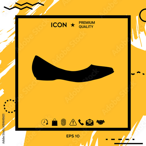 Ballerina flats - women shoe, the silhouette