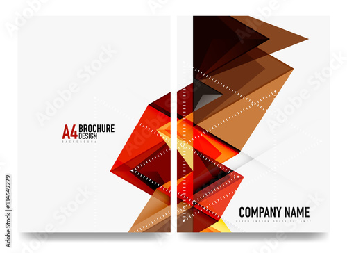Business brochure cover layout, flyer a4 template