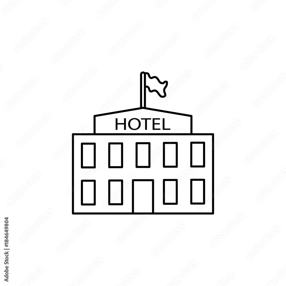 hotel line Icon. Travel line icon. Element of rest icon. Premium quality graphic design. Signs, outline symbols collection icon for websites, web design, mobile app hotel line Icon. Travel line icon. Element of rest icon. Premium quality graphic design. Signs, outline symbols collection icon for websites, web design, mobile app