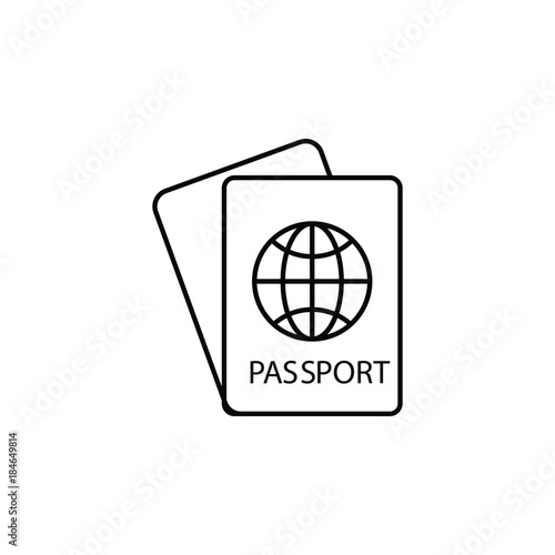 Passport line icon. Travel line icon. Element of rest icon. Premium quality graphic design. Signs, outline symbols collection icon for websites, web design, mobile app