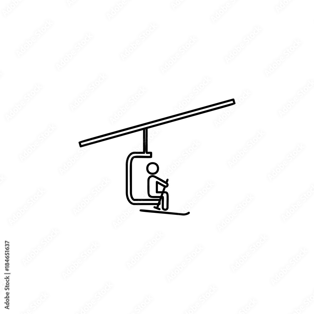 Ski resort elevator line icon. Travel line icon. Element of holidays icon. Premium quality graphic design. Signs, outline symbols collection icon for websites, web design, mobile Ski resort elevator line icon. Travel line icon. Element of holidays icon. Premium quality graphic design. Signs, outline symbols collection icon for websites, web design, mobile