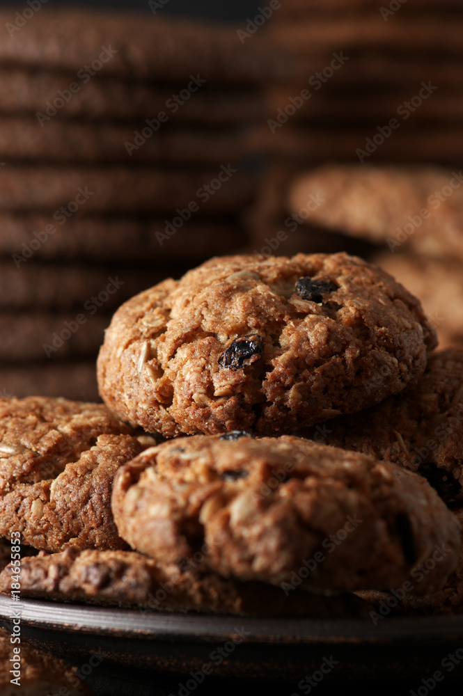 Oat cookies close-up Oat cookies close-up