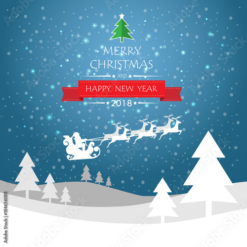 Design happy new year 2018  greeting card. Vector illustration