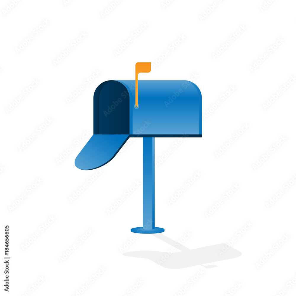 Traditional usa mailbox isolated on white background Traditional usa mailbox isolated on white background