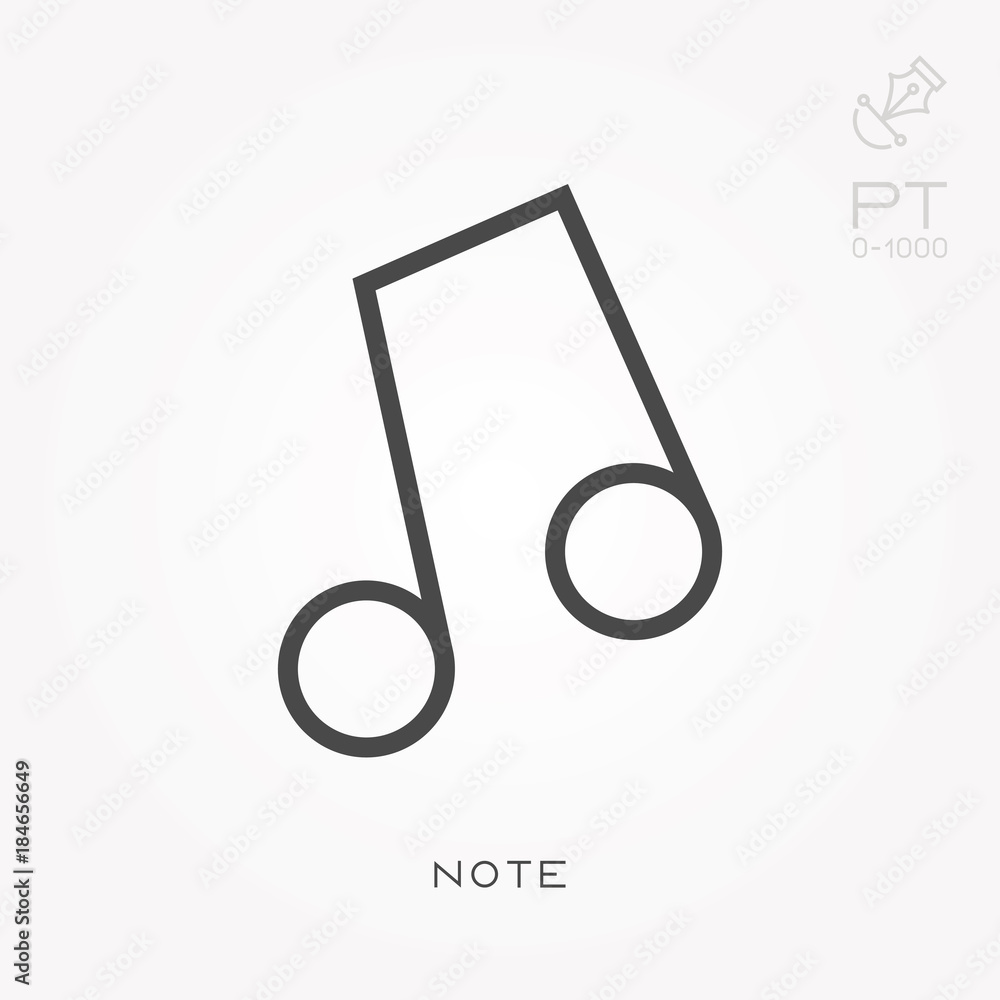 Line icon note Line icon note