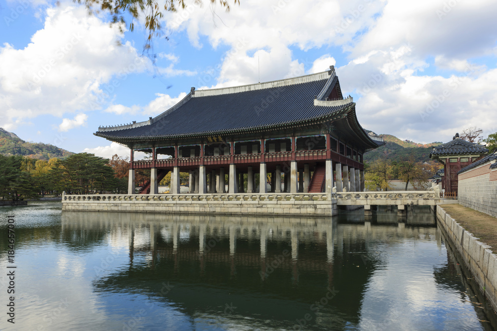 korean royal palace, Gyeongbokgung, landscape